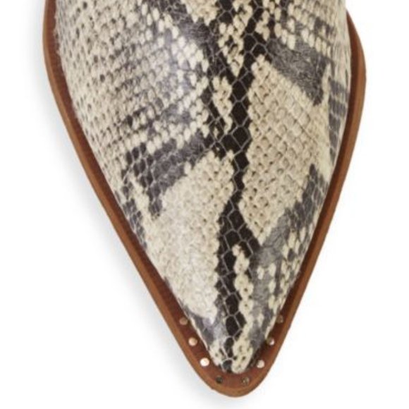 New! Sam Edelman Snakeskin-Embossed Leather Bootie - Picture 4 of 12